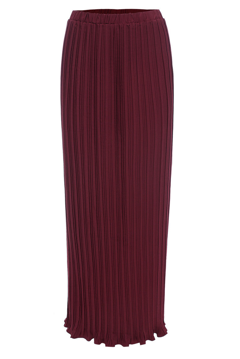 Pleated Maxi Skirt