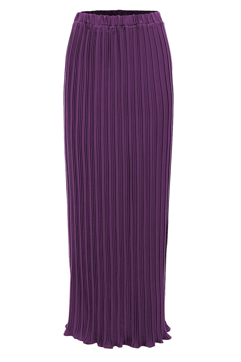 Pleated Maxi Skirt