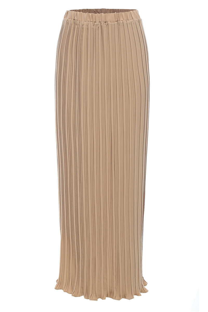 Pleated Maxi Skirt