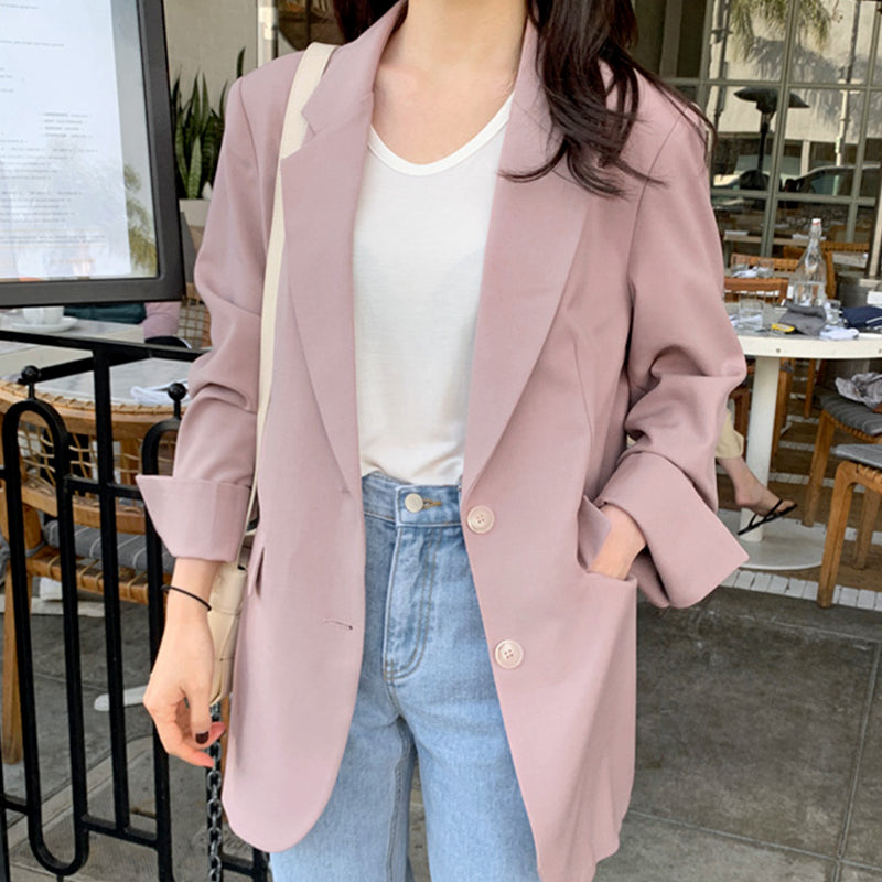 Minimalist Two Button Relaxed Blazer